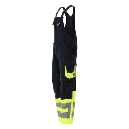 MASCOT SAFE SUPREME Sunderland overall med knælommer, mørk marine/hi-vis gul