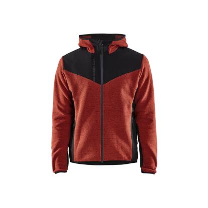 Blåkläder 5940 strikket jakke med softshell, brændt rød/sort