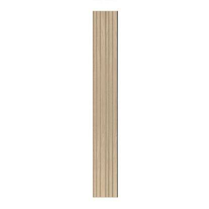 I-Wood Basic Mixed akustikpanel, hvid olieret, brun filt og sort kerne, egefiner, 17 x 300 mm 