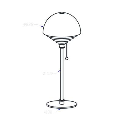 Herstal Motown bordlampe, E27, sort