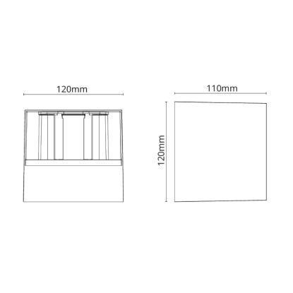 SG Armaturen Artes LED væglampe, 2700K, IP65, hvid