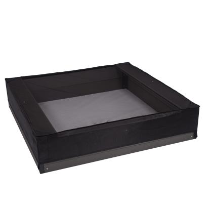 NORDIC PLAY sandkassenet, sort, 150 x 150 x 20 cm