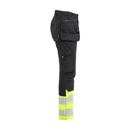 Blåkläder 7030 dame high vis buks stretch, sort/hi-vis gul