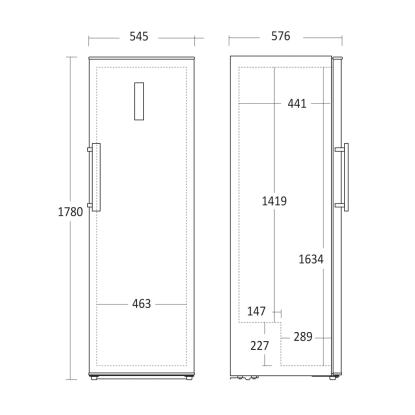Scandomestic SKS346WE fritstående køleskab, 290 liter