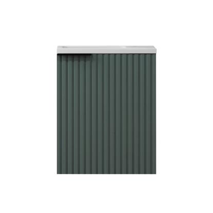 Nortiq Verona One-Box badmøbel med vask og spejl, støvet grøn, 40 cm