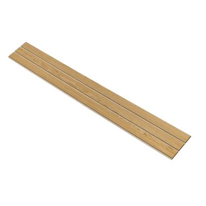 I-Wood Basic 3-lamel akustikpanel, klar olieret, beige filt og sort kerne, egefiner, 17 x 300 mm 