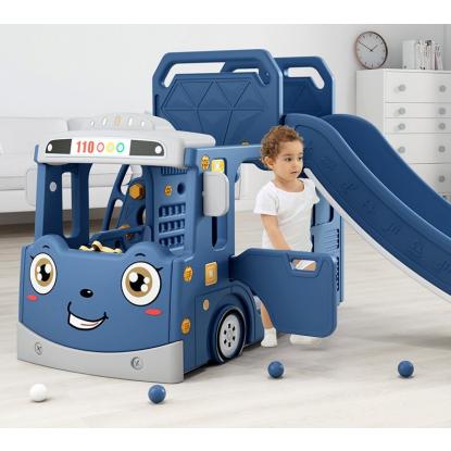 Kids Zone aktivitetslastbil med rutsjebane og gynge, blå