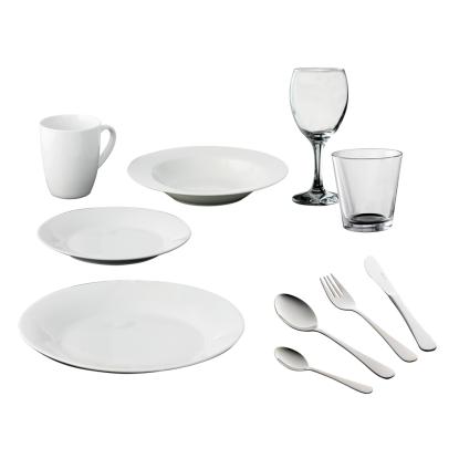 aida café spisestel, porcelæn, hvid - 40 dele