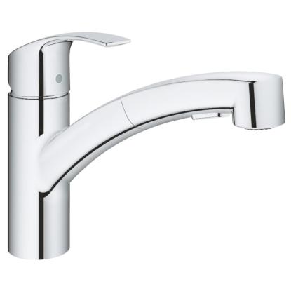 GROHE Eurosmart køkkenarmatur med lav tud og udtræk, krom