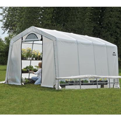 ShelterLogic drivhus, hvid - 18,3 m²