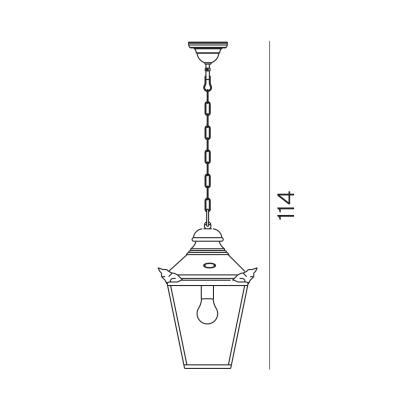 Norlys Chelsea loftlampe, E27, IP44, kobber