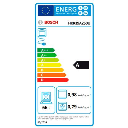 Bosch HKR39A250U glaskeramisk komfur, 66 liter