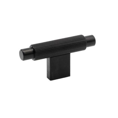 Beslag Design T Arpa knop, børstet sort