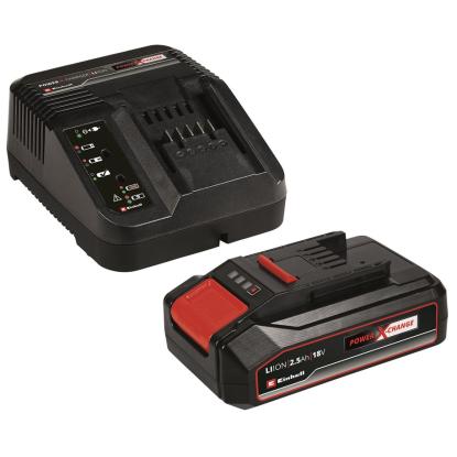Einhell Power X-Change startsæt med 18 V lader og 2,5 Ah batteri Einhell Power X-Change startsæt med 18 V lader og 2,5 Ah batteri