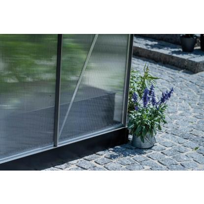 Halls Icon 6 drivhus 2,5 m², sort, 4 mm poly