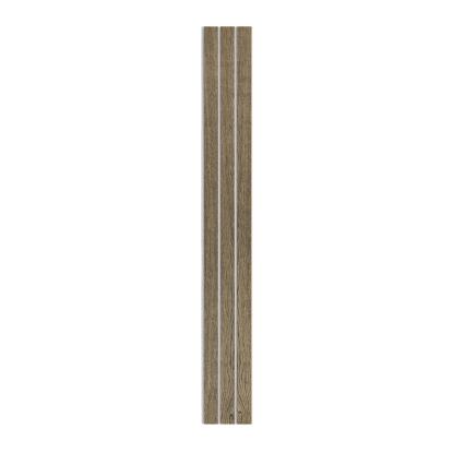 I-Wood Basic 3-lamel akustikpanel, sort olieret, grå filt og lys kerne, egefiner, 16 x 300 mm 