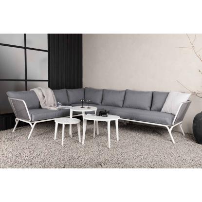 Venture Design Roxo hjørnesofasæt, grå/hvid