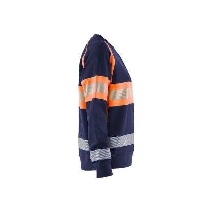 Blåkläder 3409 dame high vis sweatshirt, marineblå/hi-vis orange