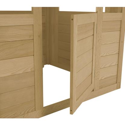 Zwerkules Cubby legehus med køkkentilbehør, træ, 138 x 137 x 96 cm