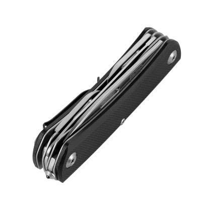 M-TAC Type 9 foldekniv (6 værktøjer), sort/rustfrit stål