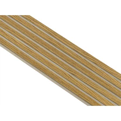 I-Wood Basic Original akustikpanel, brun olieret, beige filt og lys kerne, egefiner, 16 x 300 mm 
