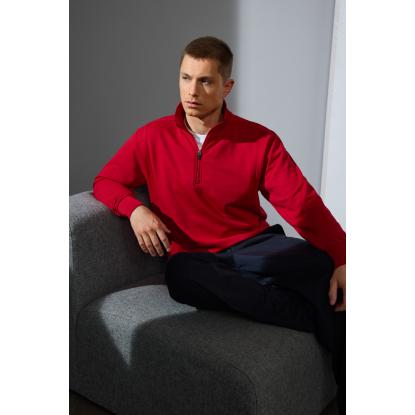 ID 0603 sweatshirt med lynlås, rød
