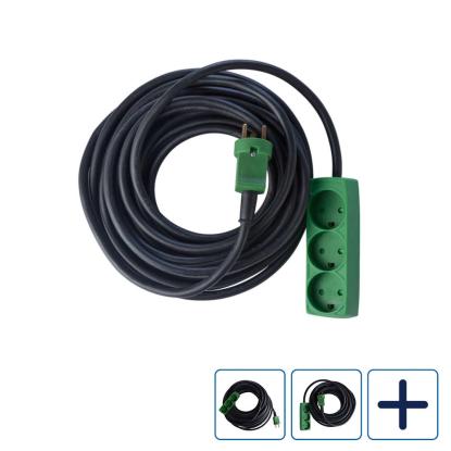 E-Line kabelsæt, 3-stik med jord, 3G1,5 mm²