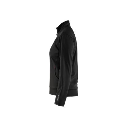 Blåkläder 3394 dame sweatshirt full zip, sort/rød