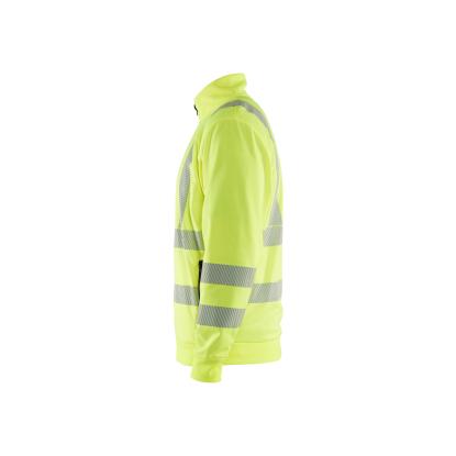Blåkläder 3563 high vis sweatshirt full zip, hi-vis gul