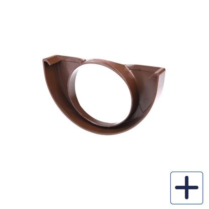 Plastmo endebund med hul, PVC, brun