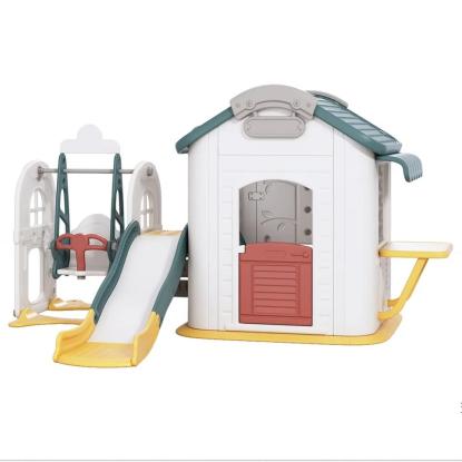 Kids Zone sommerhus legehus med rutsjebane og gynge