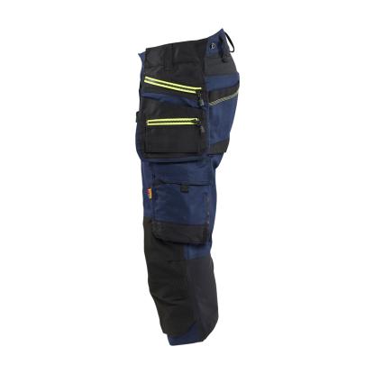 Blåkläder 1977 striker håndværkerknickers med stretch, mørk marineblå/hi-vis gul