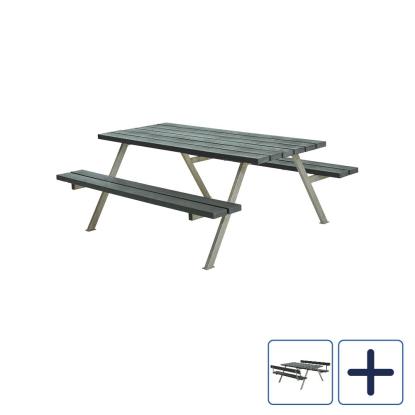 PLUS Alpha bord/bænkesæt, ReTex, grå