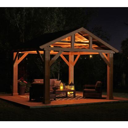 Westmann Yukon pavillon, cedertræ/aluminium, 330 x 365 x 427 cm - 15,59 m²