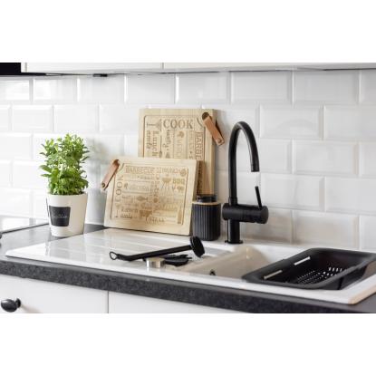 WENKO Kitchen Sivo skyllekurv til vask, justerbar 37-50 cm