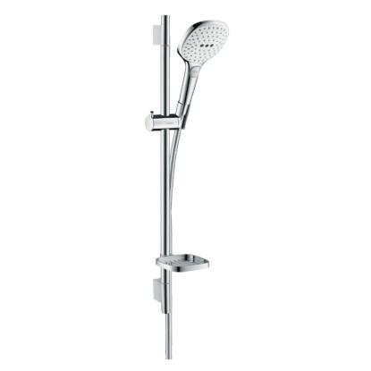hansgrohe Raindance Select E 120 brusesæt med 65 cm brusetang, 3-jet, hvid/krom