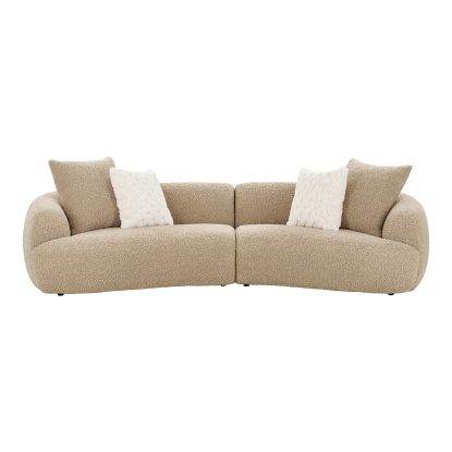 Dali sofa med fire puder, lysebrun