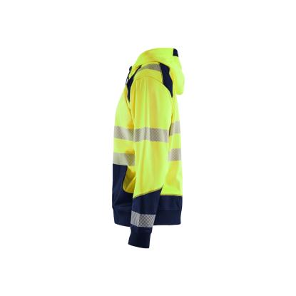 Blåkläder 3546 high vis hættetrøje, hi-vis gul/marineblå
