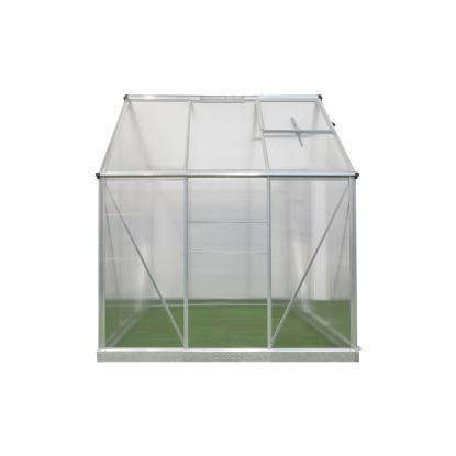 Westmann Flora 66 drivhus, aluminium/polycarbonat, sølv - 3,69 m²