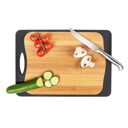 WENKO Kitchen Kombi skærebræt i plastik/bambus med saftrille