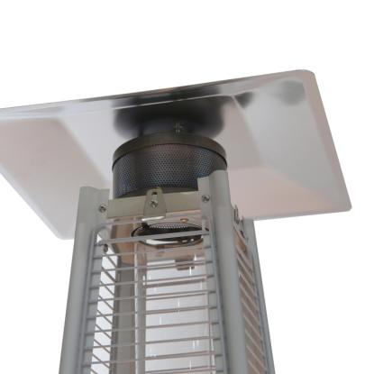 Nordicblue terrassevarmer med slange og regulator, H227 x B49,5 cm, rustfrit stål