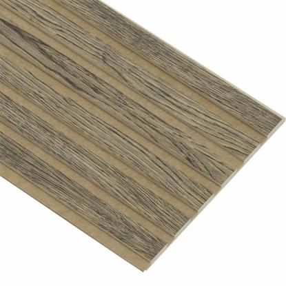 I-Wood Basic Original akustikpanel, sort olieret, brun filt og lys kerne, egefiner, 16 x 300 mm 