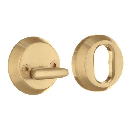 Beslagsboden vrider og cylinderring, Ø55 mm, børstet messingfinish