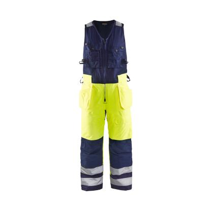Blåkläder 8504 high vis vinter helbuks, hi-vis gul/marineblå