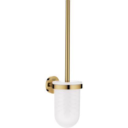 GROHE Essentials toiletbørste med glasholder til væg, poleret cool sunrise messing