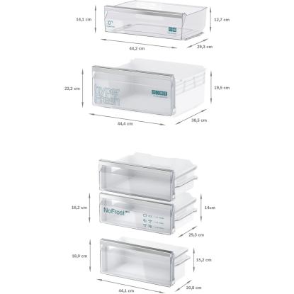 Siemens iQ300 integrerbart kølefryseskab KI96NVFD0, 215 + 75 liter