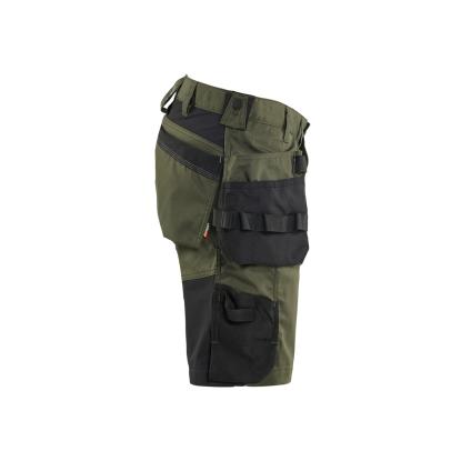 Blåkläder 1752 håndværker shorts med stretch, skovgrøn/sort