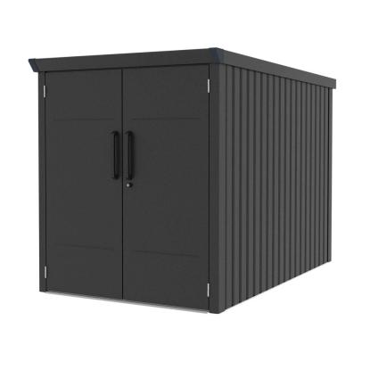 Westmann Velos 1 cykelskur med 3 skinner, stål, antracitgrå, 151 x 133 x 222 cm