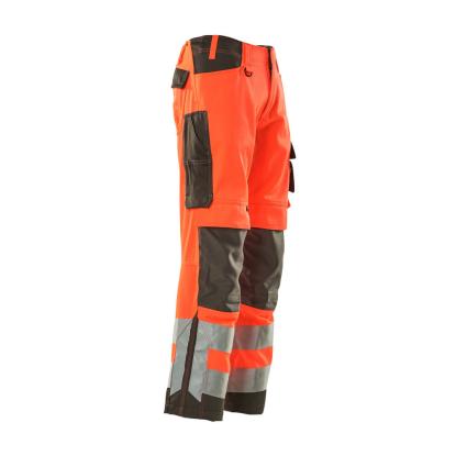 MASCOT SAFE SUPREME Kendal arbejdsbukser med knælommer, hi-vis rød/mørk antracit