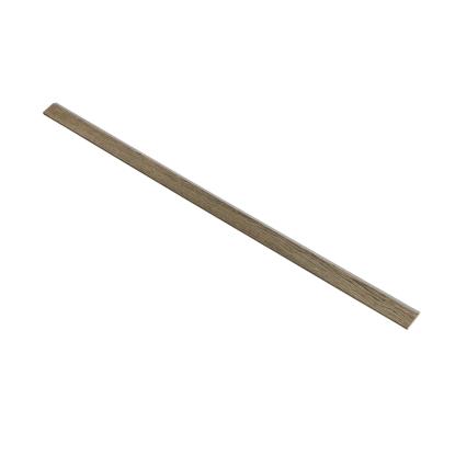 I-Wood afslutningsliste til 3-lamel akustikpanel, sort olieret, grå filt og lys kerne, egefiner, 16 x 92 mm